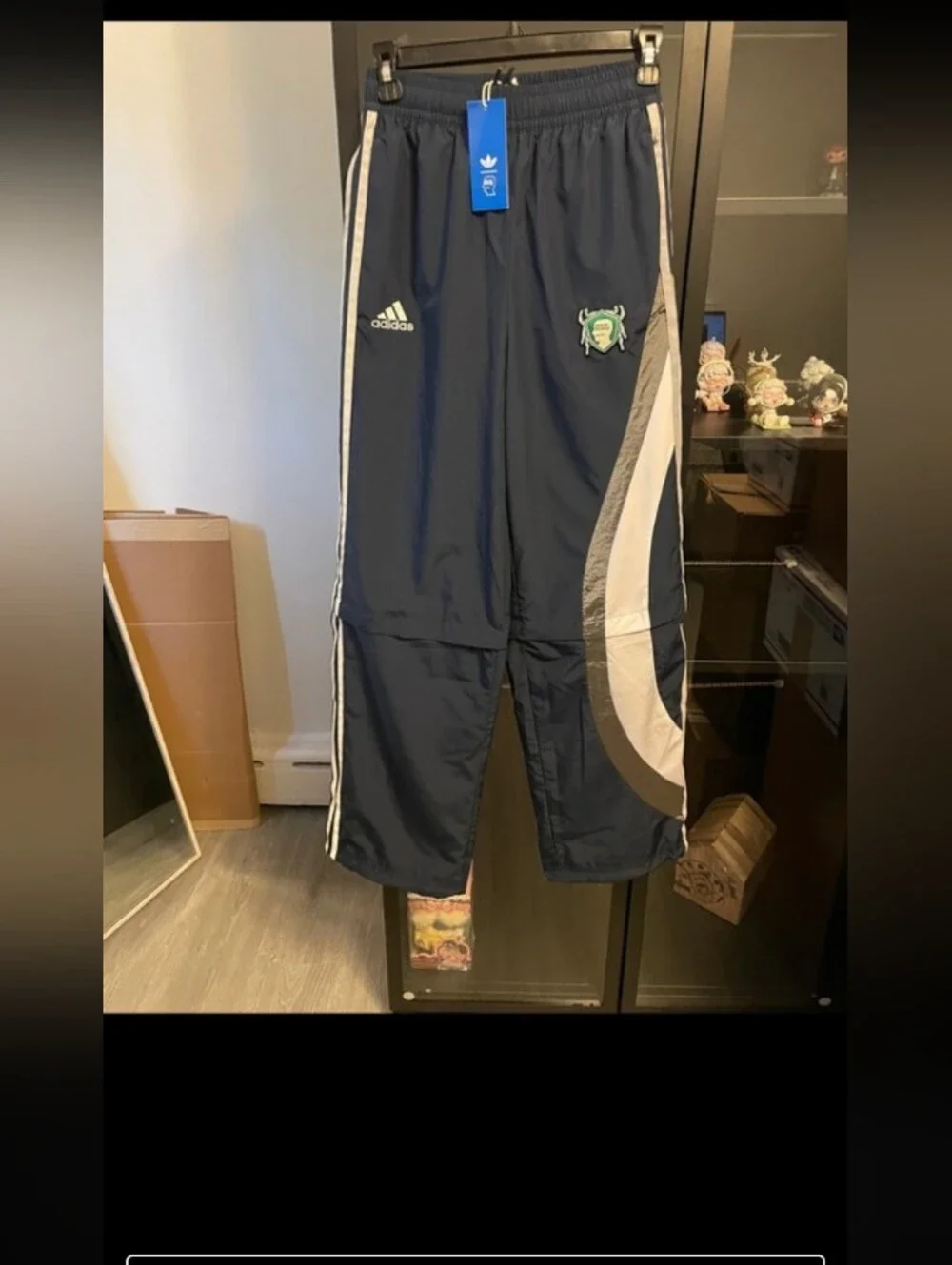 Adidas × Brain Dead  logo track pants. Size Xs.